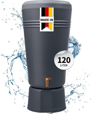 Produktbild von Regenspeicher Azura 2in1 graphite grey 120 l, mit Sockel
