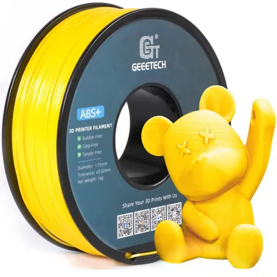Produktbild von GEEETECH ABS+Filament für 3D-Drucker 1.75mm gelb, ABS 3D-Druck Filament 1KG 1 Spule