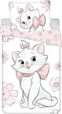 Produktbild von Disney Marie Flowers Bettwäsche 140×200cm, 70×90 cm