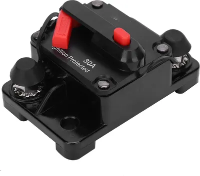 Produktbild von Leistungsschalter Auto Reset Sicherungshalter Kupfer Wasserdicht Automatikschalter Rot DC12?42V30A