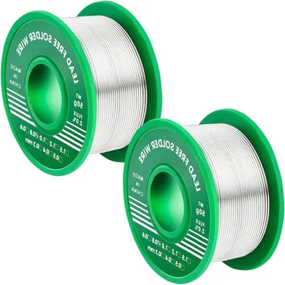 Productafbeelding van Soldeerdraad Loodvrij - Soldeer Harskern - Elektronica Reparatie - Milieuvriendelijk Colofonium - 08 mm 50 g - Zilver