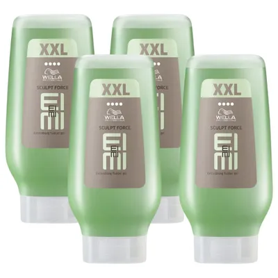 Produktbild von Wella EIMI Sculpt Force XXL Flubber Gel 4 x 250ml Extra Stark Glanz UV Schutz Haargel