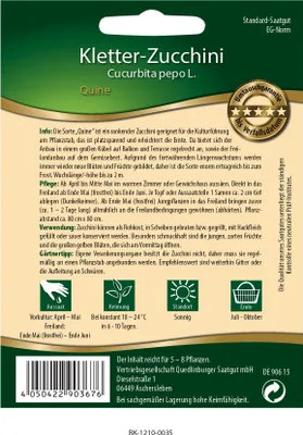Produktbild von Quedlinburger Saatgut - Kletterzucchini Quine - Samen - 290367