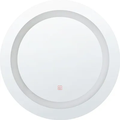 Produktbild von BELIANI Badspiegel Silber ø 58 cm Kunststoff LED Beleuchtung mit Touch Sensor Schalter Rund Modern