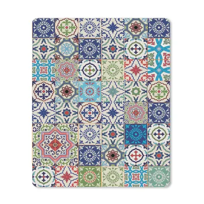 Produktbild von MuchoWow® Mauspad Mousepad Blumen - Muster - Grün - Blau 30x40 cm - Mousepads - Maus Mat - Pad - Mausunterlage - Mausmatten