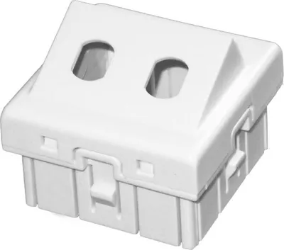 Image de ALANTEC Adaptateur coudé 45x45mm 2xST blanc plastique