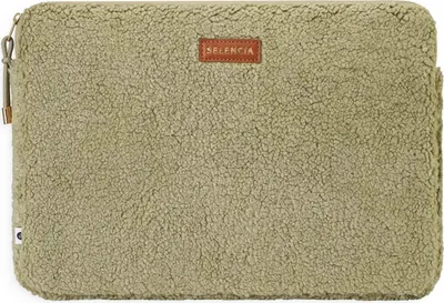 Productafbeelding van Selencia Teddy Laptophoes 15-16 inch - Laptopsleeve - Sage Green