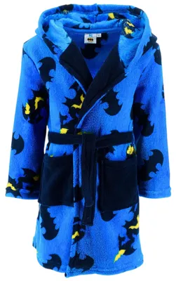 Produktbild von Kinder Bademantel mit Kapuze Batman Blau 98 cm