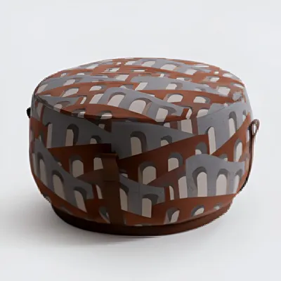 Image de Tabouret textile élégant Tabouret rond design Tabouret Tabouret repose-pieds
