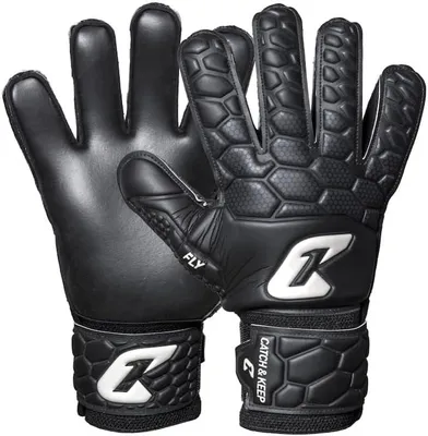 Produktbild von CATCH & KEEP Fly Kids Torwarthandschuhe – Premium Fußballhandschuhe für Kinder mit starkem, haltbarem Dragon Grip – Perfekte Passform für Junge Torhüter, extra Schutz & leicht anzuziehen