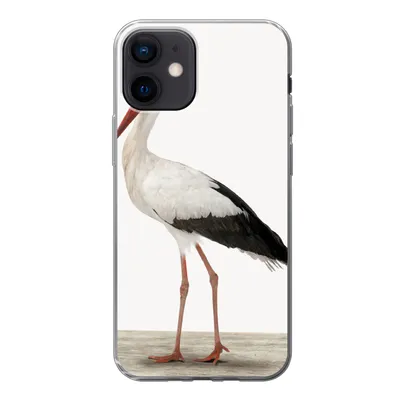 Produktbild von MuchoWow® Handyhülle Schutzhülle Hülle für iPhone 12 Storch - Vogel - Tiere - Jungen - Kinder - Mädchen Silikon Softcase Handy Hülle - Schutzhülle