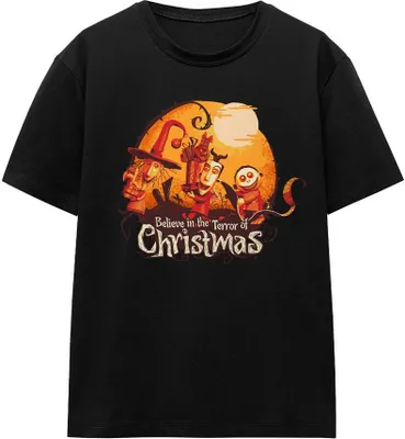 Immagine prodotto di The Nightmare Before Christmas - Maglietta "Believe In The Terror" per uomo/donna Unisex TV17284 (L) (Nero)
