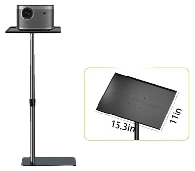Obrázek produktu pro Stojan na projektor, výškově nastavitelný, otočný o 360°, typ s odkládací plochou
