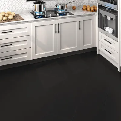 Obrázok produktu pre Samolepiace vinylové podlahové dlaždice z PVC, čierne, 30 x 60 cm, 5 ks, 0,9 m²