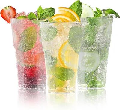 Imagen del producto de Bekerset - Juego de 50 - Vasos reutilizables para fiestas - 400 ml - Ideales para fiestas, cumpleaños y bodas