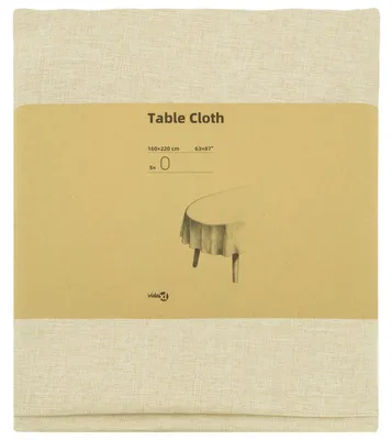 Image de vidaXL, lot de 5 nappes ovales, couleur crème, 160 x 220 cm