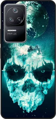 Produktbild von König Design Hülle kompatibel mit Xiaomi Poco F4 Kunststoff Soft Handyhülle - Handy Case Totenkopf