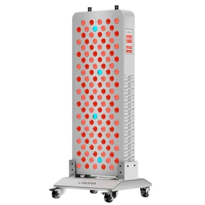 Image de LIROMA® RL120 Lampe Red Light Therapy 8 longueurs d’onde – LED infrarouge – lumière rouge, bleue & NIR – panneau avec télécommande
