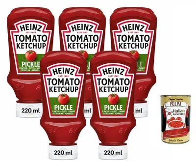 Produktbild von Heinz Italian Gourmet Bundle Tomato Ketchup Pickle 5x250g 1,25kg Polpa