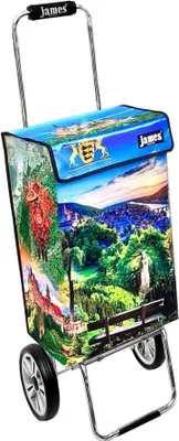 Produktbild von James Einkaufstrolley - BADEN-WUERTTEMBERG - stabiler Einkaufswagen mit individuellem Design - einfarbig: grün in Ausführung: Chrome19