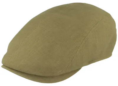 Zdjęcie produktu dla Elegancki kapelusz typu flatcap, wykonany w 100% z lnu, z modnym podszewką firmy Hut-Breiter, kolor zielony, rozmiar 59