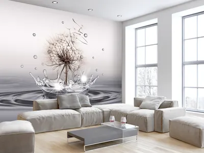 Produktbild von Vlies Fototapete PusteBlumen 400x280 cm Tapeten Wandtapete XXL Blumen Natur Löwenzahn Wassertropfen b-C-0732-a-a