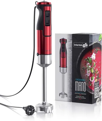 Produktbild von Stabmixer 1000W mit Edelstahl-Mixfuß, 4-Flügel-Klinge, Turbofunktion und stufenloser Geschwindigkeitsregelung, Schwarz