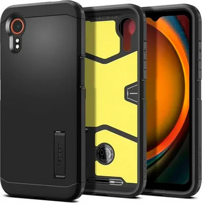 Three phone cases are displayed side-by-side, with the phone visible in the rightmost case.