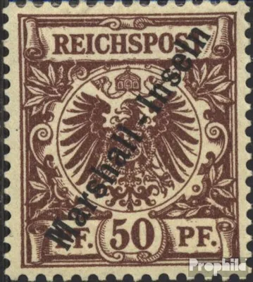 Produktbild von Briefmarken Marshall-Inseln (Dt. Kol.) 1900 Mi 12 mit Falz Aufdruckausgabe