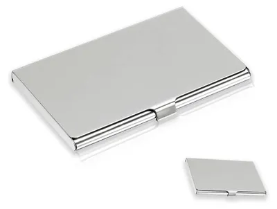 Produktbild von Visitenkartenetui aus Edelstahl in Silber, Kartenhalter für Damen und Herren