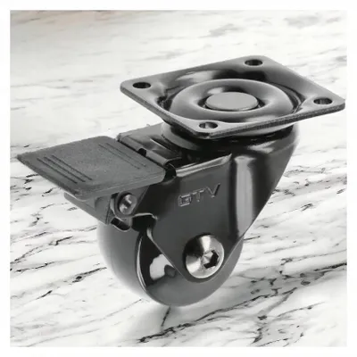 Produktbild von GTV CALIBRO Möbelrolle 50mm schwarz mit Bremse