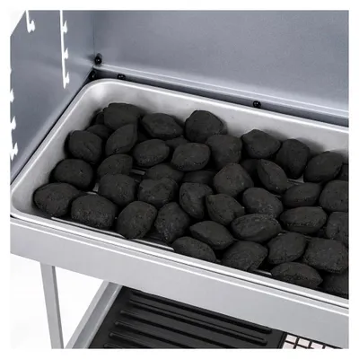 Produktbild von Grillschale 66x27x6cm aus alubeschichtetem Stahlblech | Hitzebeständige Auffangschale für einfache Reinigung | Universell einsetzbar für Gas- und Kohlegrills
