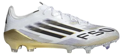 Image de Adidas F50 Elite FG, chaussures de football, blanc et or, taille 48 2/3