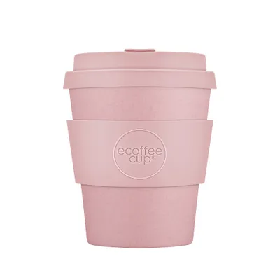 Produktbild von Ecoffee Cup Local Fluff PLA - Becher to Go 240 ml - Rosa Silikon