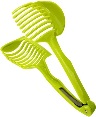 Zdjęcie produktu dla Tomato Slicing Holder ABS Multipurpose Handheld Round Fruit Tong Onion Holder Kitchen Cutting Aid Gadgets Tool for Lemon Egg Vegetables