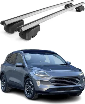 Image de Barres de toit Transversales pour Ford Kuga 2020-2023 Aluminium Gris ABE