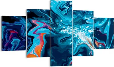 Produktbild von Bild auf Leinwand - Leinwandbild - Abstraktion modern - 125x70cm - Wand Bild - Wanddeko - Leinwanddruck - Bilder - Kunstdruck - Wanddekoration - Leinwand bilder - Wandkunst - EA125x70-4085