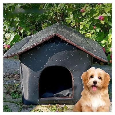 Produktbild von Katzenhaus für den Außenbereich, warmes und regendichtes Haustierbett für Welpen, Winter-Haustierzubehör, Katzen-Hundehöhle für streunende Katzen und Wildkatzen