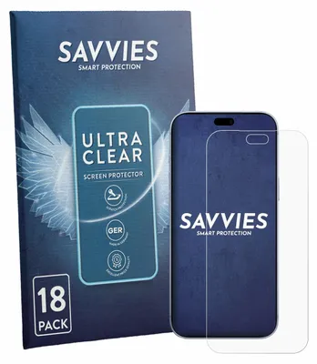 Produktbild von 18x Für Apple iPhone 18 Pro Max Schutzfolie Savvies Displayschutz Display Schutz Folie Klar Transparent