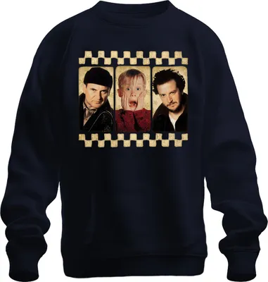 Produktbild von Kevin Allein zu Haus McCallister Filmklassiker Weihnachten Harry Marv Uni Sweatshirt Pullover, Navy, M