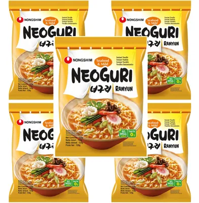 Produktbild von 5x NONGSHIM Instantnudeln Neoguri Seafood mild 120g