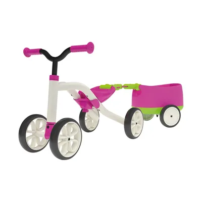Produktbild von Quadie Vierrad Laufrad & Anhänger rosa