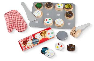 Produktbild von Melissa & Doug - Keks-Set aus Holz, 30-teilig, Rollenspiel, Backspielzeug, Für Kinder ab 3 Jahren