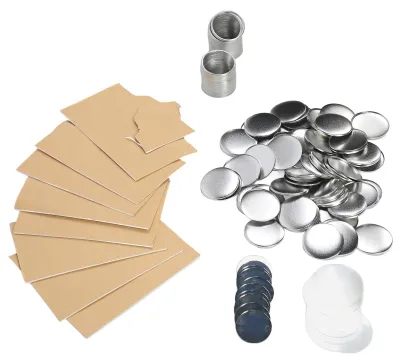 100 Sets 58 mm Spiegelrunde Knopfteile für DIY-Basteln