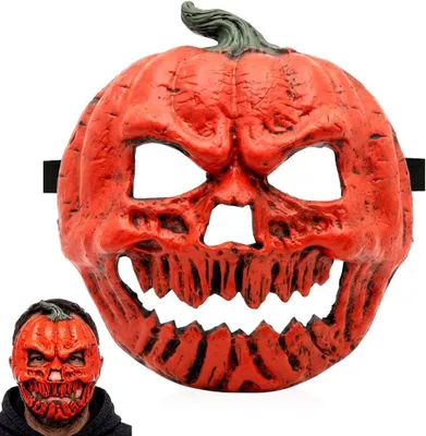 Imagen del producto de Máscara de Halloween con un espeluznante diseño de calabaza, talla única, ideal para fiestas temáticas