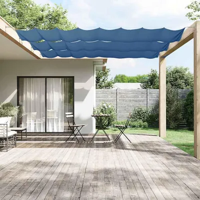 Image de vidaXL Store vertical bleu 140x1200 cm Tissu Oxford