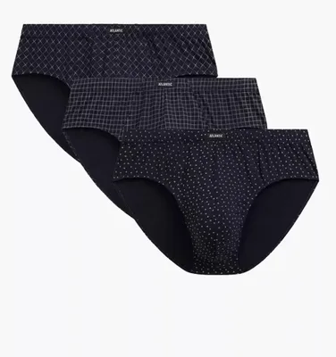 Produktbild von Herren Slips 3er-Pack Atlantic marineblau aus 100% Baumwolle L
