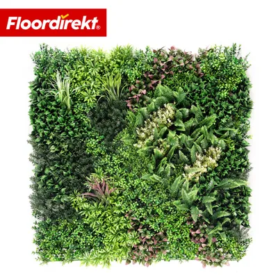 Produktbild von Floordirekt Pflanzenwand Hera, pflegefreies Kunstpflanzen Paneel 100x100 cm, natürliche Wanddeko UV-beständig, langlebig, erweiterbar mit Klick-System