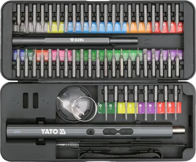 Imagen del producto de Kit de destornillador eléctrico de precisión de 3,7V con un juego de 56 puntas