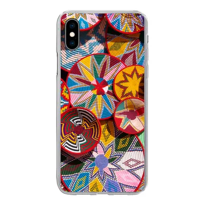 Produktbild von MuchoWow® Handyhülle Schutzhülle Hülle für iPhone Xs Kreis - Muster - Farben Silikon Softcase Handy Hülle - Handytasche
